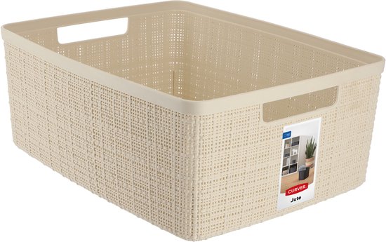Panier Curver Jute M - 12L - Blanc Cassé
