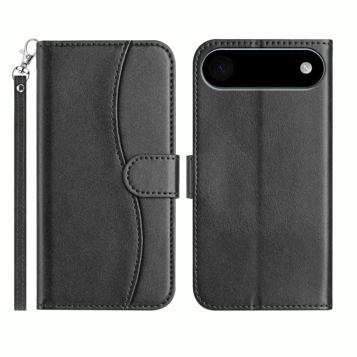 Mobigear Telefoonhoesje geschikt voor Apple iPhone Air Hoesje | Mobigear S Line Bookcase Portemonnee | Pasjeshouder voor 3 Pasjes | Telefoonhoesje voor Pinpas / OV Kaart / Rijbewijs - Zwart