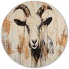 Geit, Modern art, Wit, zwart, beige, bruin, koper