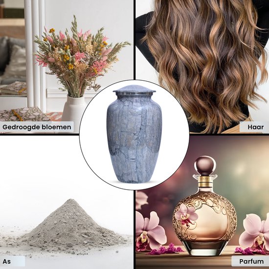 XXL As Urn - 3.5 Liter - Crematie Urn - Uniek - Voor Huisdieren of Menselijk As - Crematie As - Mini Urn - Decoratie Urn - Modern Stone
