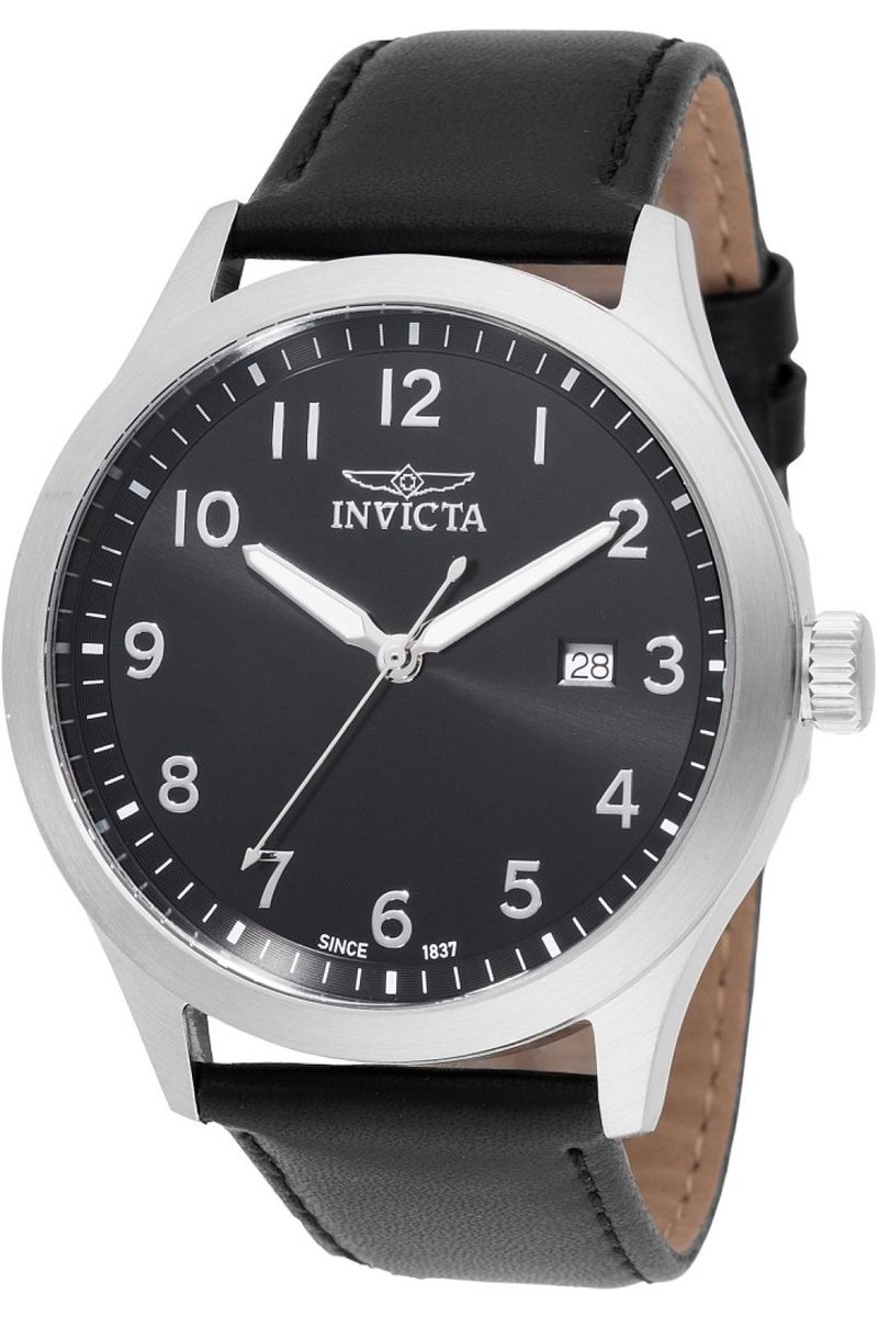 Invicta Celestial 47766 Heren Horloge - Waterdicht - Analoog - Quartz Uurwerk - Roestvrij Staal met zwarte Wijzerplaat - 43mm