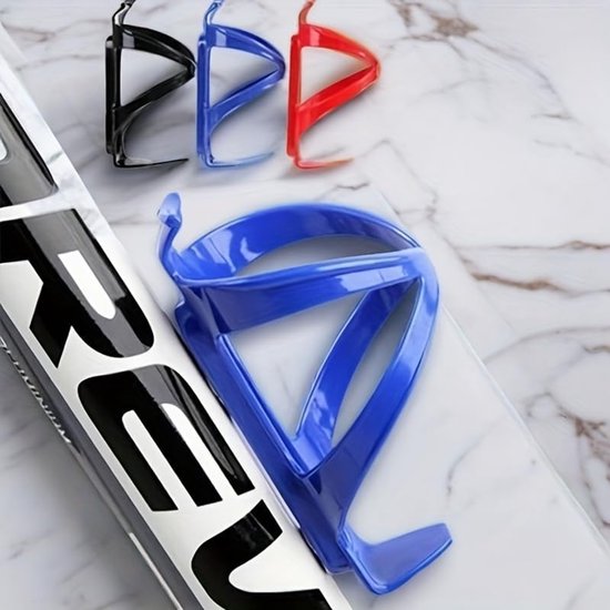 3-Pack Fiets Waterfleshouder - Lichtgewicht polycarbonaat houder voor fietsers, mountainbikes, e-bikes en - Universele pasvorm voor standaard waterflessen - Zwart, rood en blauw — afbeelding 5