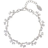 Behave - Zilverkleurige armband - Transparante kristallen - Tijdloos chic
