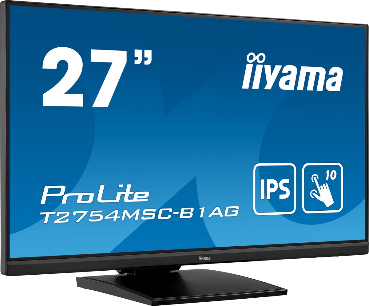 iiyama ProLite T2754MSC-B1AG touch screen-monitor 68,6 cm (27") 1920 x 1080 Pixels Multi-touch Multi-gebruiker Zwart