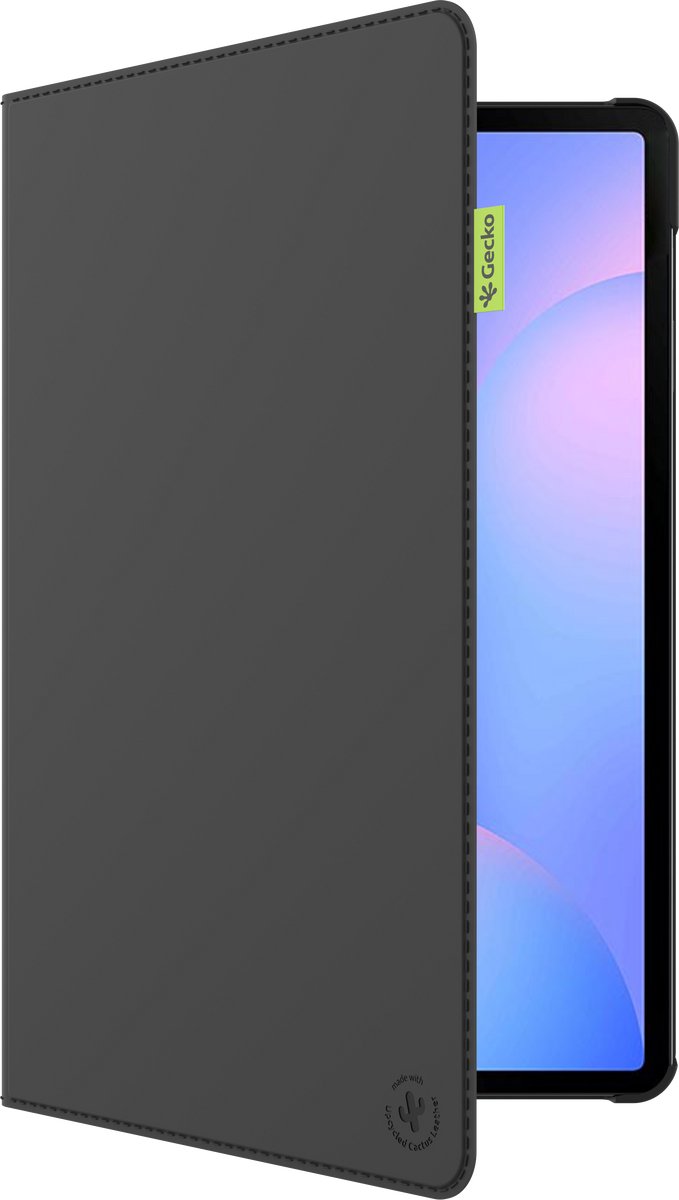 Gecko Covers - Tablet Hoes / Cover gemaakt van Cactusschil geschikt voor Samsung Galaxy Tab S10 FE Plus - Slaap/Wake functie - Zwart