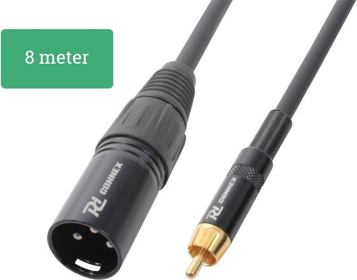 PD Connex Kabel XLR Male - RCA Male 8.0m