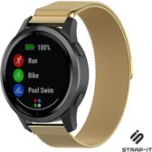 Strap-it Smartwatch bandje Milanees - geschikt voor Garmin vivoactive 4 45mm / Garmin Venu 2 - goud