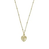 Lovely heart ketting - Goud - 42 cm