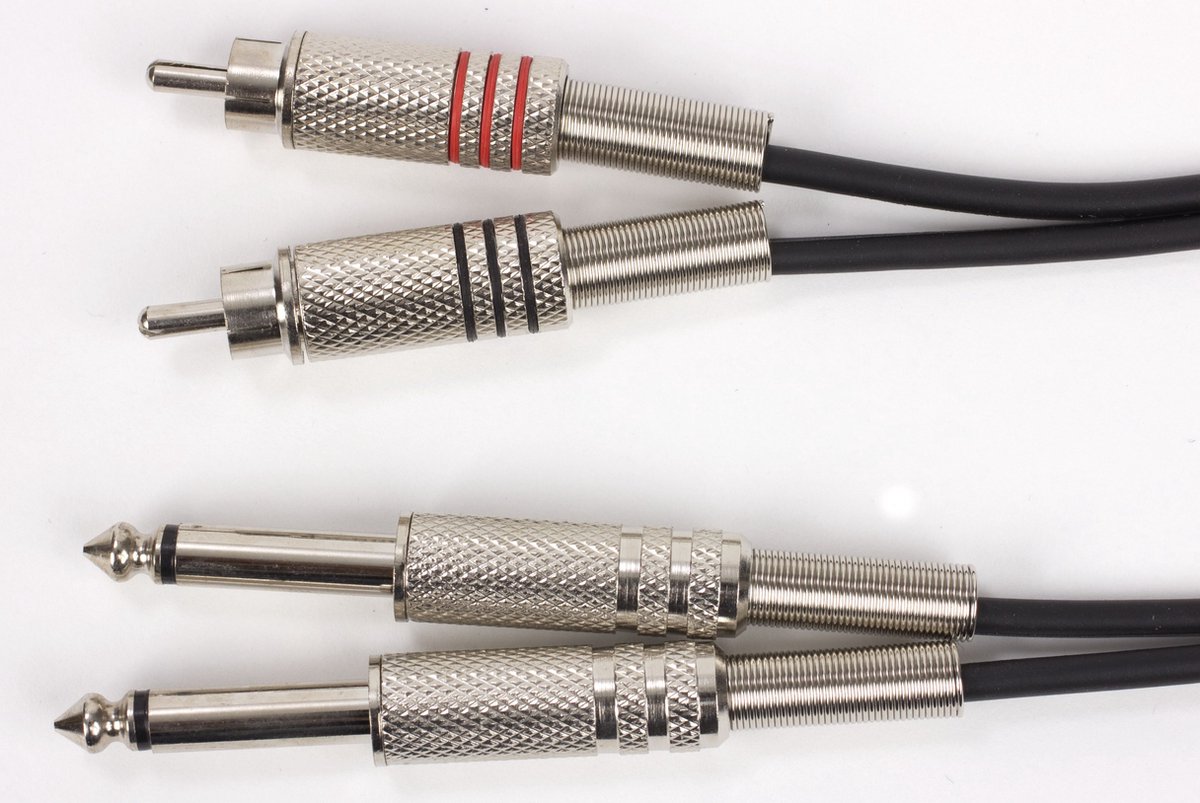 MUSIC STORE Cinch-jackkabel 2m metaal - Audio kabel