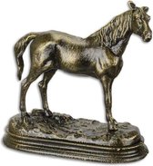 Paard op sokkel - Beeld - Gietijzeren sculptuur - 20,6 cm hoog
