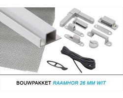 Horrenbouw - Raamhor bouwpakket - Eenvoudige montage - Witte afwerking - grijs gaas