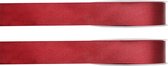 2x Hobby/decoratie bordeauxrode satijnen sierlinten 1 cm/10 mm x 25 meter - Cadeaulint satijnlint/ribbon - Striklint linten