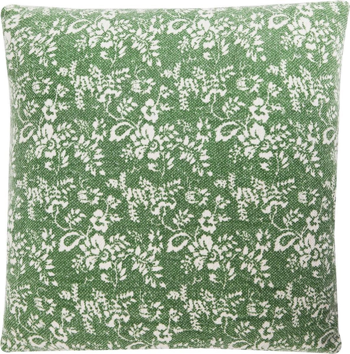 Linen & More Flower Garden Peppermint Groen Kussen | 60 X 60 | Sierkussen Voor Woonkamer Of Slaapkamer