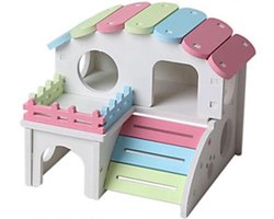 WiseGoods - Hamsterhuisje - Hamsterkooi - Hamster Speelgoed - Knaagdier Huisje - Knaagdieren Speelhuis - Nest - Hout