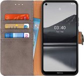 Nokia 3.4 Hoesje Retro Wallet Book Case Grijs