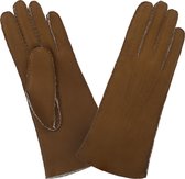 Glove Story Nikki Leren Dames Handschoenen Maat 7 - Beaver Bruin