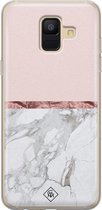 Samsung A6 2018 hoesje siliconen - Rose all day | Samsung Galaxy A6 2018 case | Roze | TPU backcover transparant