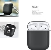 Silicone Case Cover Hoesje geschikt voor Apple AirPods 2 / 1 - Zwart