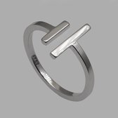 Cocora minimalistische staafjes ring zilver - dames