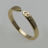 Cocora goudkleurige verstelbare ring met patroon 925 zilver- Dames