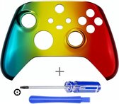 Controller Behuizing Shell - Xbox Draadloze Controller – Series X & S - Chrome Groen Goud Rood