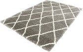 Floki Moroccan - Berber Shaggy - Grijs/Crème-200 x 200 cm