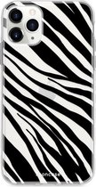Fooncase Hoesje Geschikt voor iPhone 12 Pro - Shockproof Case - Back Cover / Soft Case - Zebra print