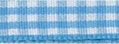 SR1403/10 305 Gingham Ribbons 10mm 20mtr baby blue