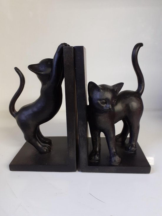 Statuette serre-livres chats