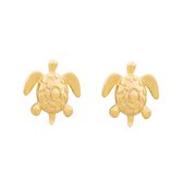 Gouden oorbellen schildpad - schildpad oorbellen - oorbellen schildpad - gouden sieraden - 925 zilver - gouden oorbellen - gold plated - schildpadden - kerst cadeau - turtle - schi