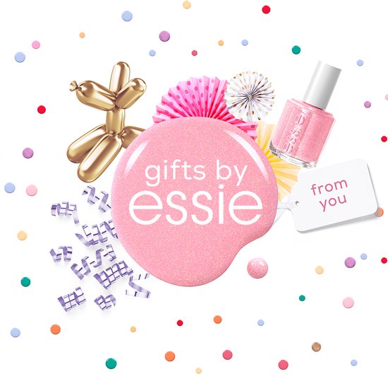 essie - gifts by essie - 514 birthday girl - roze - glitter top coat - 13,5 ml - essie