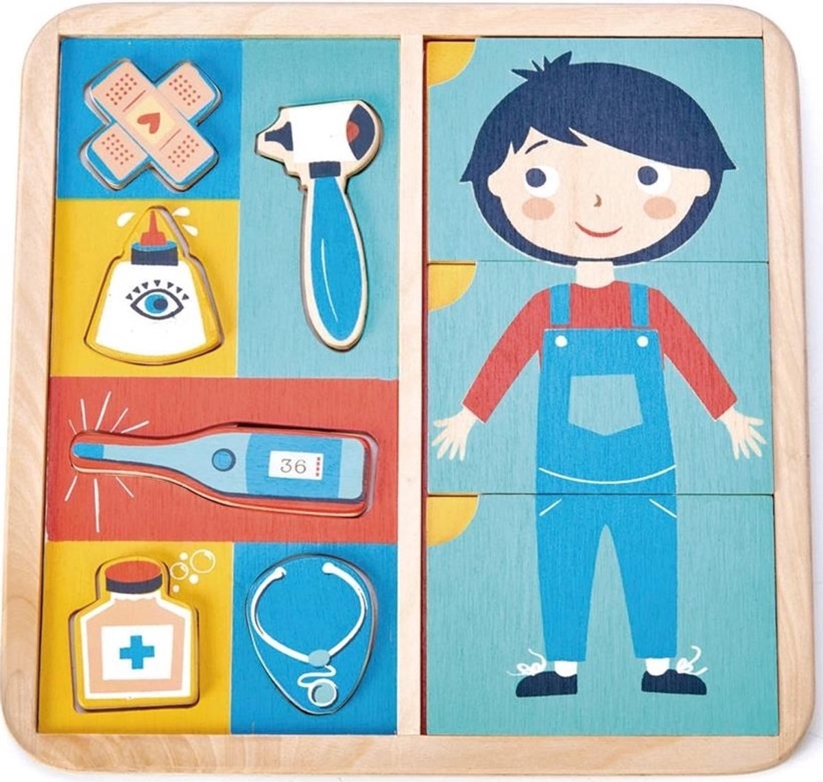 Tender Toys Vormenpuzzel Ouch Junior Hout 12 Stukjes