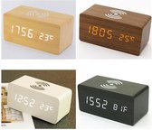 Digitale wekker | Hout look | Wooden Alarm Clock