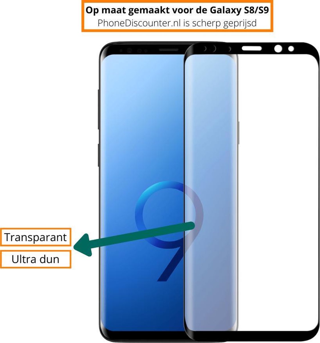 Fooniq Beschermglas Transparant - Geschikt Voor Samsung Galaxy S9