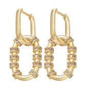 Jobo By Jet - Crystal earring Gold - goudkleurig - oorbellen