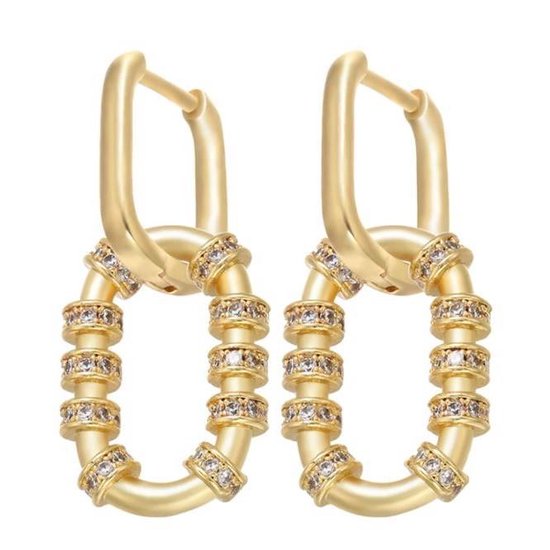 Jobo By Jet - Boucle Gold' oreille en Crystal Or - couleur or - boucles d'oreilles