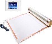 4m² Elektrische vloerverwarming folie Set + Gratis WARMUP 4iE Smart WiFi Thermostaat | oa laminaat | 15jr Garantie
