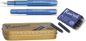 Kaweco AL Sport Stone Washed Blue Vulpen in blikje met doosje vullingen - Medium