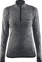 Craft Dry Active Comfort dames ski pulli met rits grijs dessin