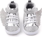 Supercute - baby sneakers - Wings - zilver - 6 t/m 9 maanden