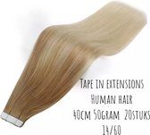 Tape In Hair Balayage Ombré Stikker Extensions 40cm 50gram 20stuks Human hair