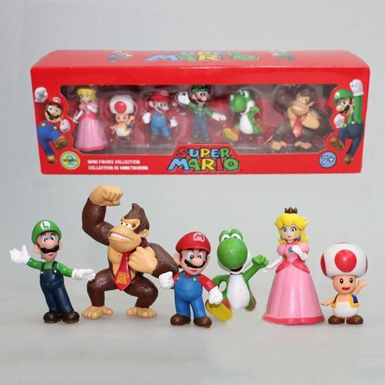 toediening Kritisch Clan Super Mario - Speelfigurenset - 6 Actiefiguren - 7 cm - Speelgoed -  Collectors Item | bol.com