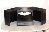 Flowerbox met Zeep Rozen - Giftbox - Valentijn - Moederdag - Zwarte Box met Witte Zeep Rozen