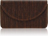 Goodline® - Visitekaarthouder / Business Card Holder - Houtpatroon Donkerbruin
