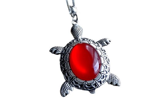 2 Love it Schildpad Red - Ketting - 46 cm lang