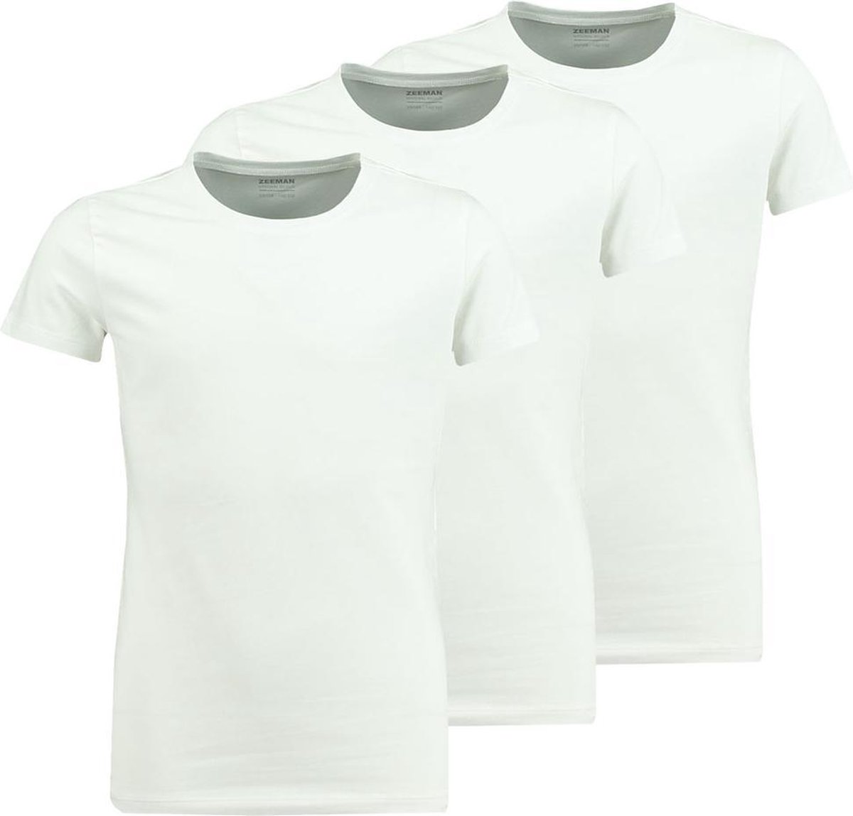 Zeeman kinder meisjes T-shirt korte mouw - wit - maat 92 - 3 stuks
