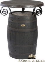 Bartafel Whisky 190l. "Islay Oak" donker, houten blad en krullen