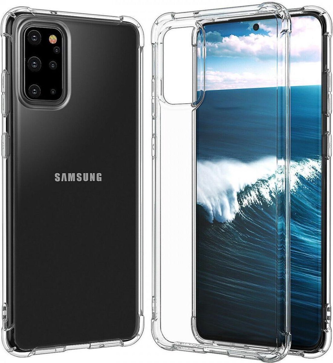 Samsung S20 Plus Hoesje Siliconen Shock Proof Case - Samsung Galaxy S20 Plus Hoesje Transparant - Samsung Galaxy S20 Plus Hoes Cover Transparant - Samsung S20 Plus Case Shockproof