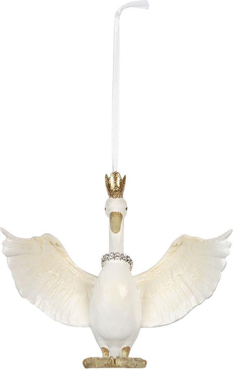 Clayre & Eef Hanger 15*10*12 cm Wit Kunststof Rechthoek Woondecoratie