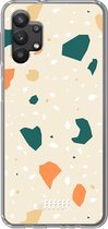 6F hoesje - geschikt voor Samsung Galaxy A32 5G -  Transparant TPU Case - Terrazzo N°1 #ffffff